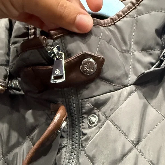 Ralph Lauren Quilted Brown Women's Puffer Coat Good Condition - Picture 4 of 16